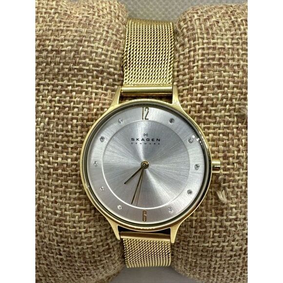 Skagen Anita Lille SKW2150 Women\'s Gold-Tone Stainless Steel Analog Watch JNA899